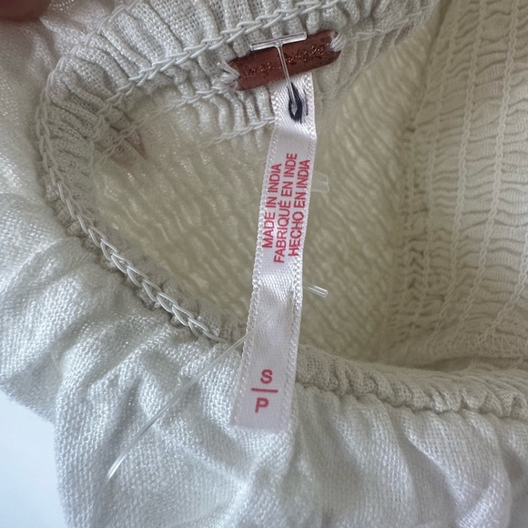 NWOT Free People Lush Life Linen Strapless Midi Dress Smocked Ivory S - Picture 7 of 7